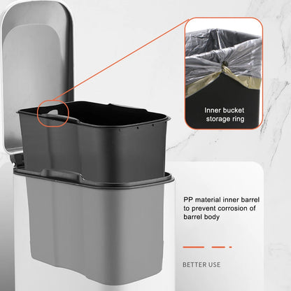 Soft-Close Trash Can: Hide Garbage Bag, Reduce Noise