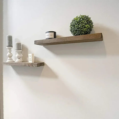 Rustic Solid Wood Floating Shelves - Handmade Wall Storage